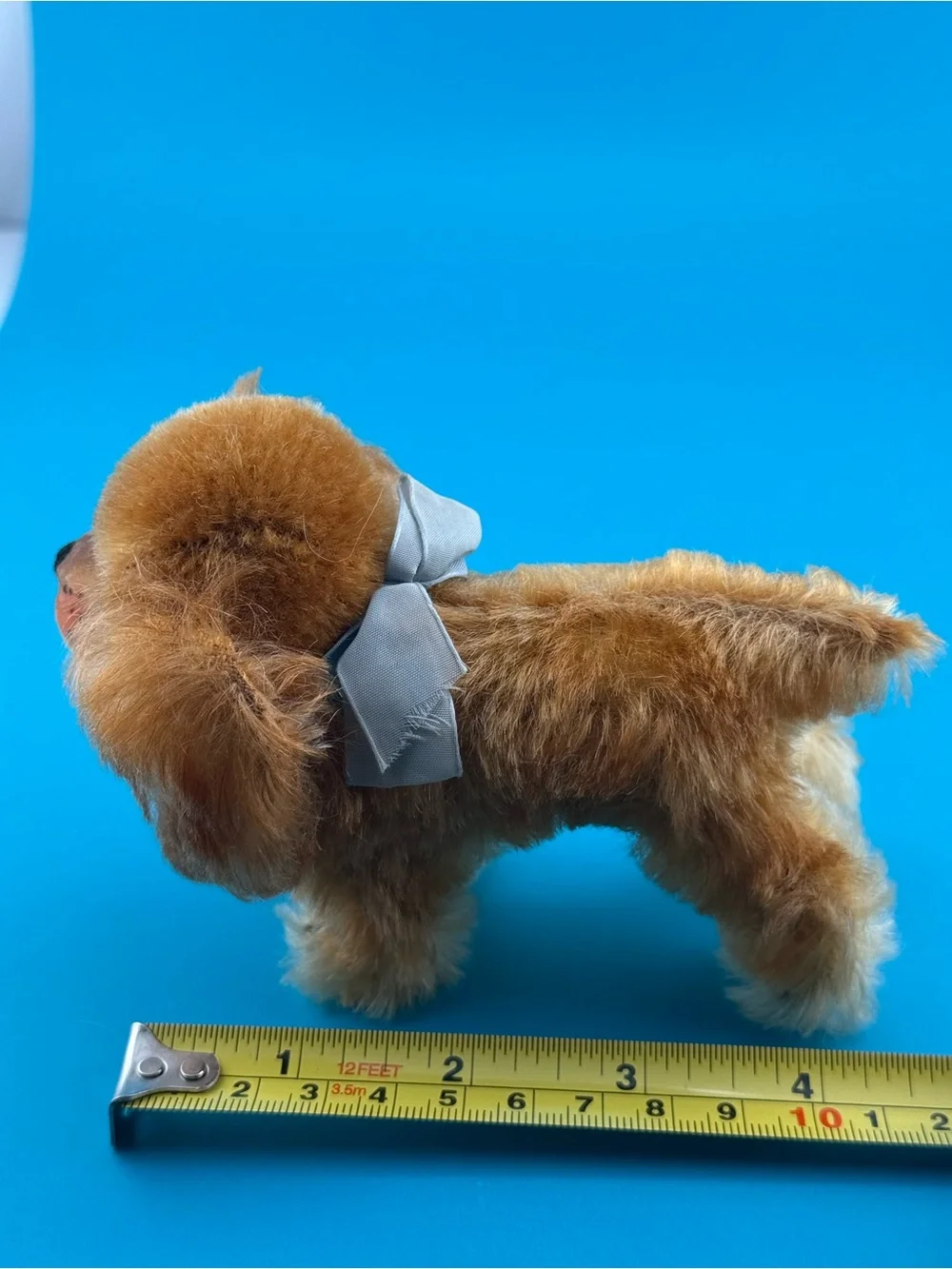 Vintage Steiff Cockie Cocker Spaniel Dog 4” 1950s Chest Tag Germany Mohair